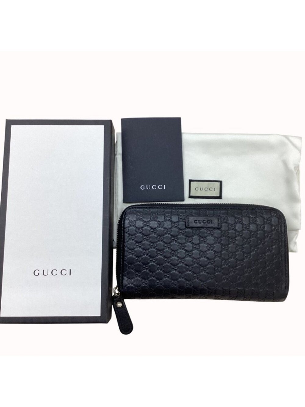 Gucci Wallet Micro Guccissima Black